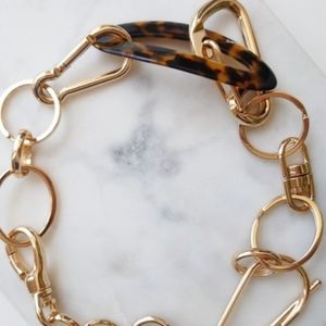 Zara gold tortoise statement necklace